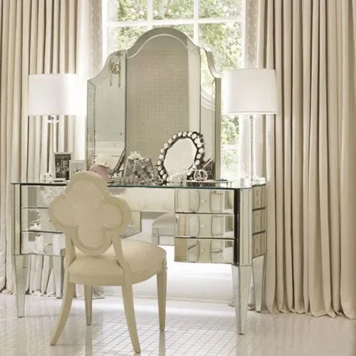 

Bedroom Glass Table Neoclassical Post-Modern Mini Dresser