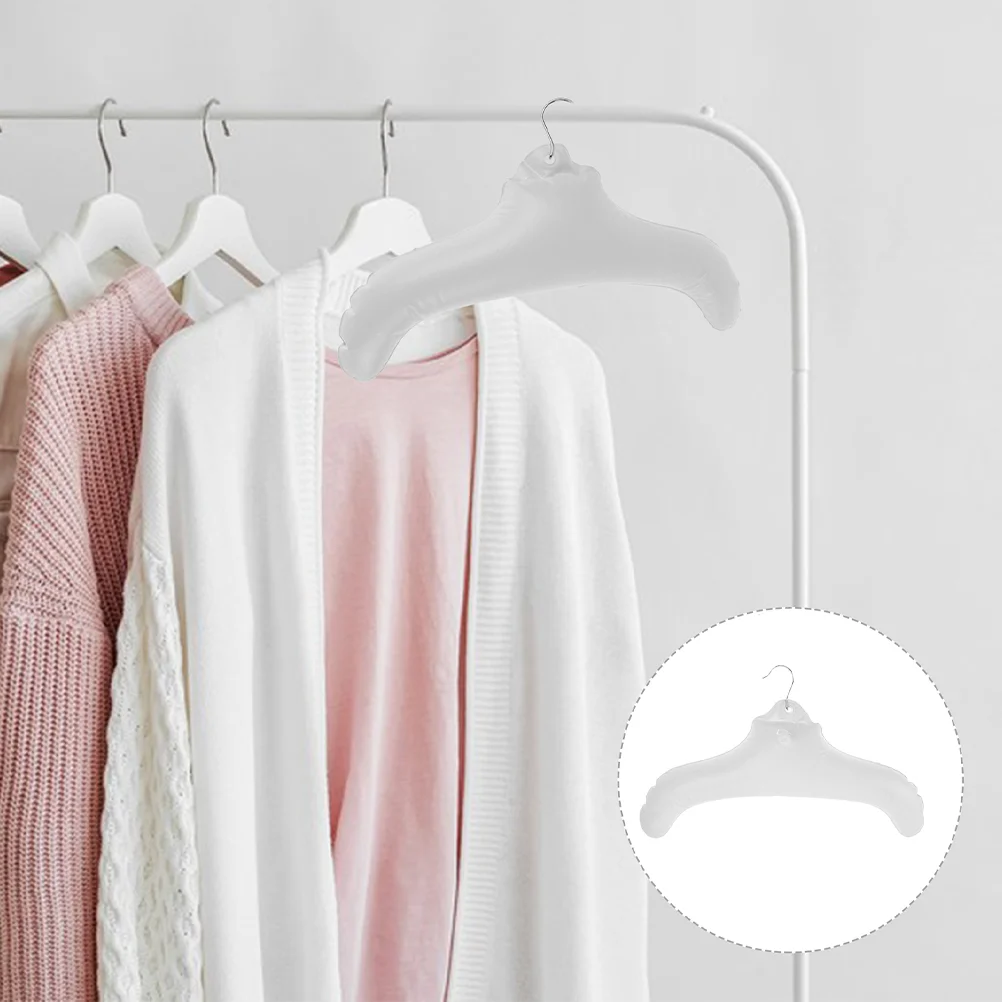 

2 Pcs Clothes Hangers Inflatable Travel Outdoor Dryer Laundry Drying Silver for