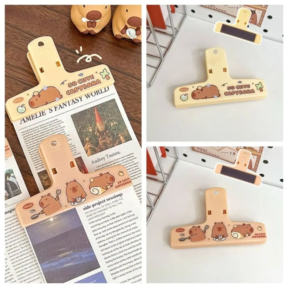 Kawaii Capybara Storage Folder Creative Multi-purpose Documents Clip Double Sided Portable Cartoon File Folder