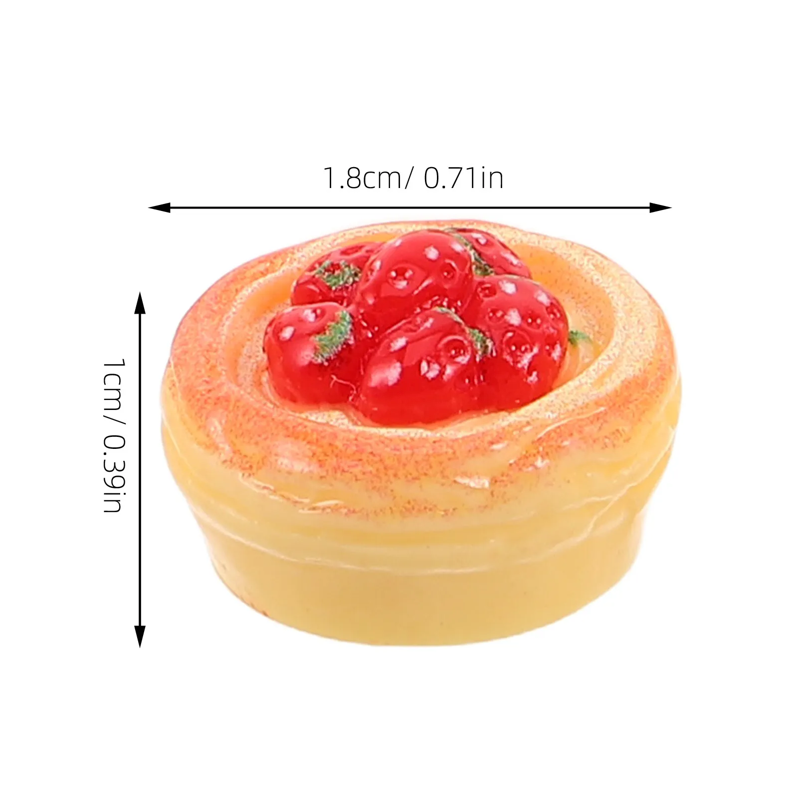 10Pcs Miniature Egg Tart Food Set Realistic Resin Dessert Props for Dollhouse Kitchen Accessories DIY Micro Landscape Decor