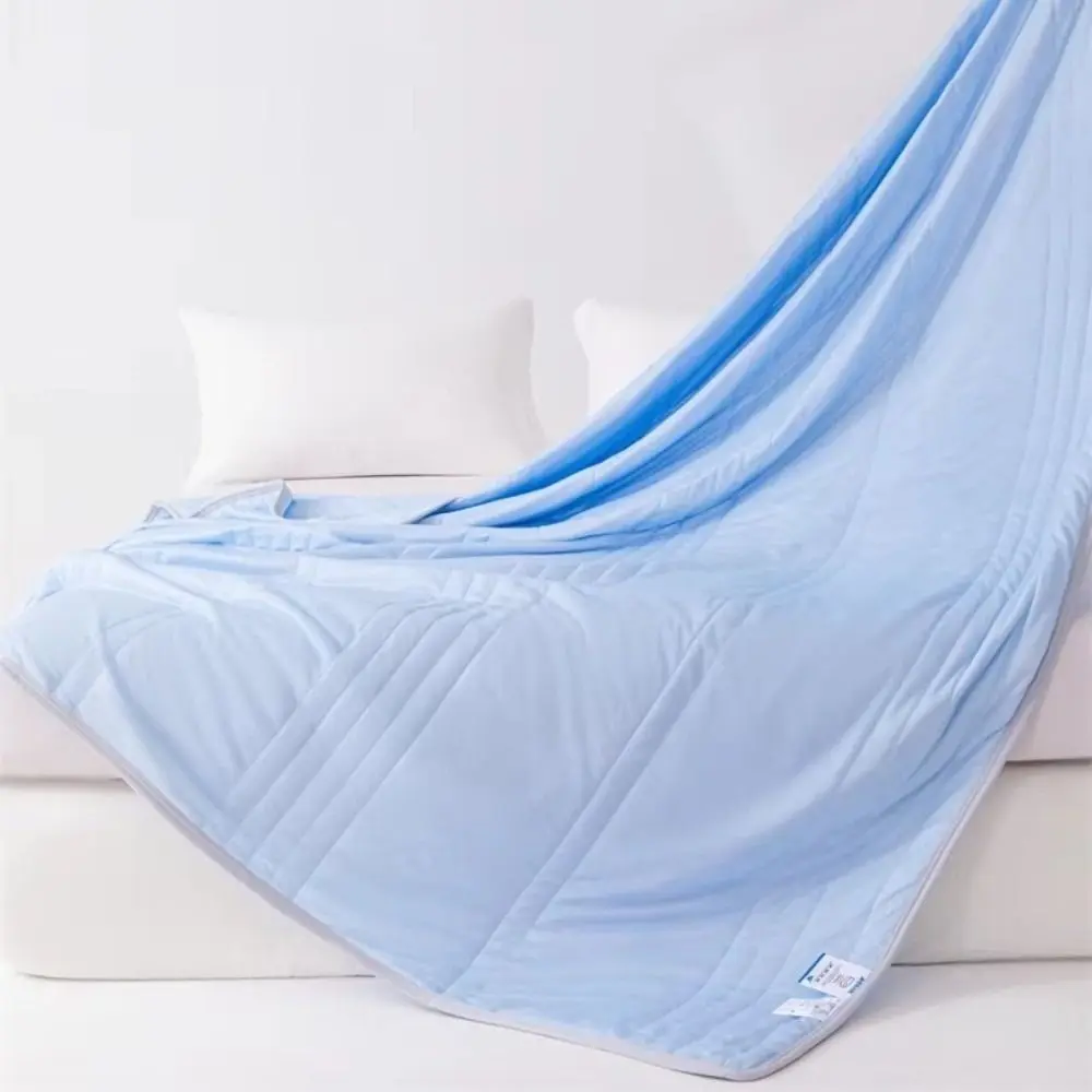 Cooling Fabric Cooling Blanket Double Sided Breathable Air Condition Comforter Lightweight Easy Care Summer Quilt Bedroom Use