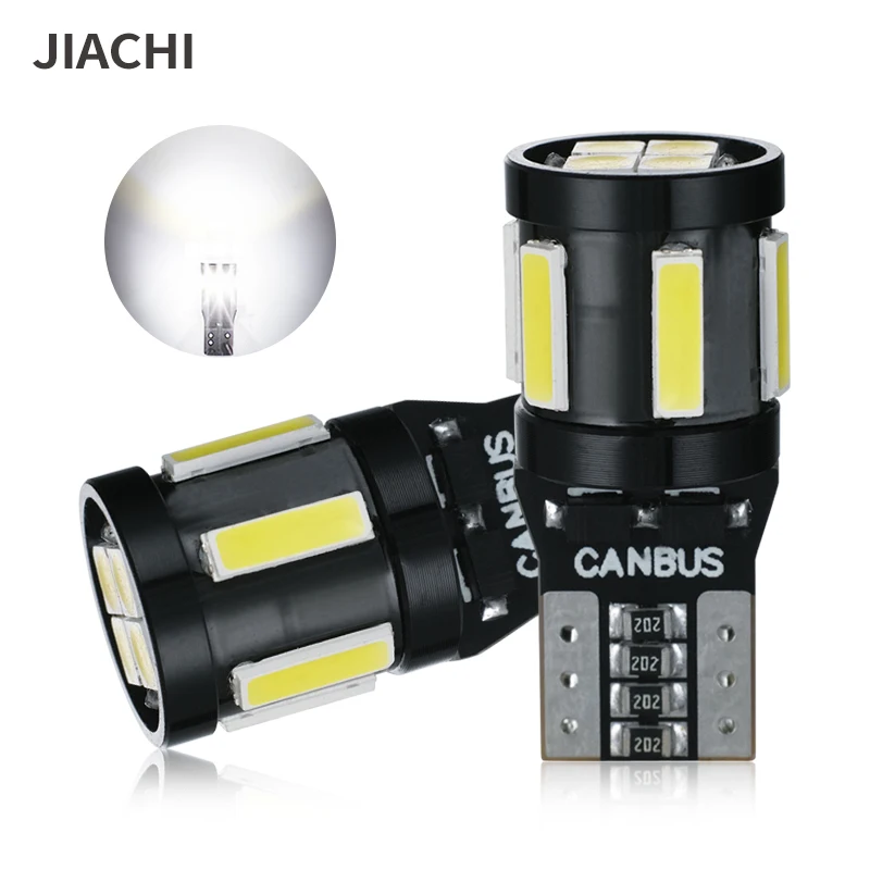 

JIACHI Factory 100PCS High Power Canbus T10 Led Light Bulb W5W License Plate Lamp 168 2825 194 7020Chip 3030Chip 6SMD 4SMD DC12V