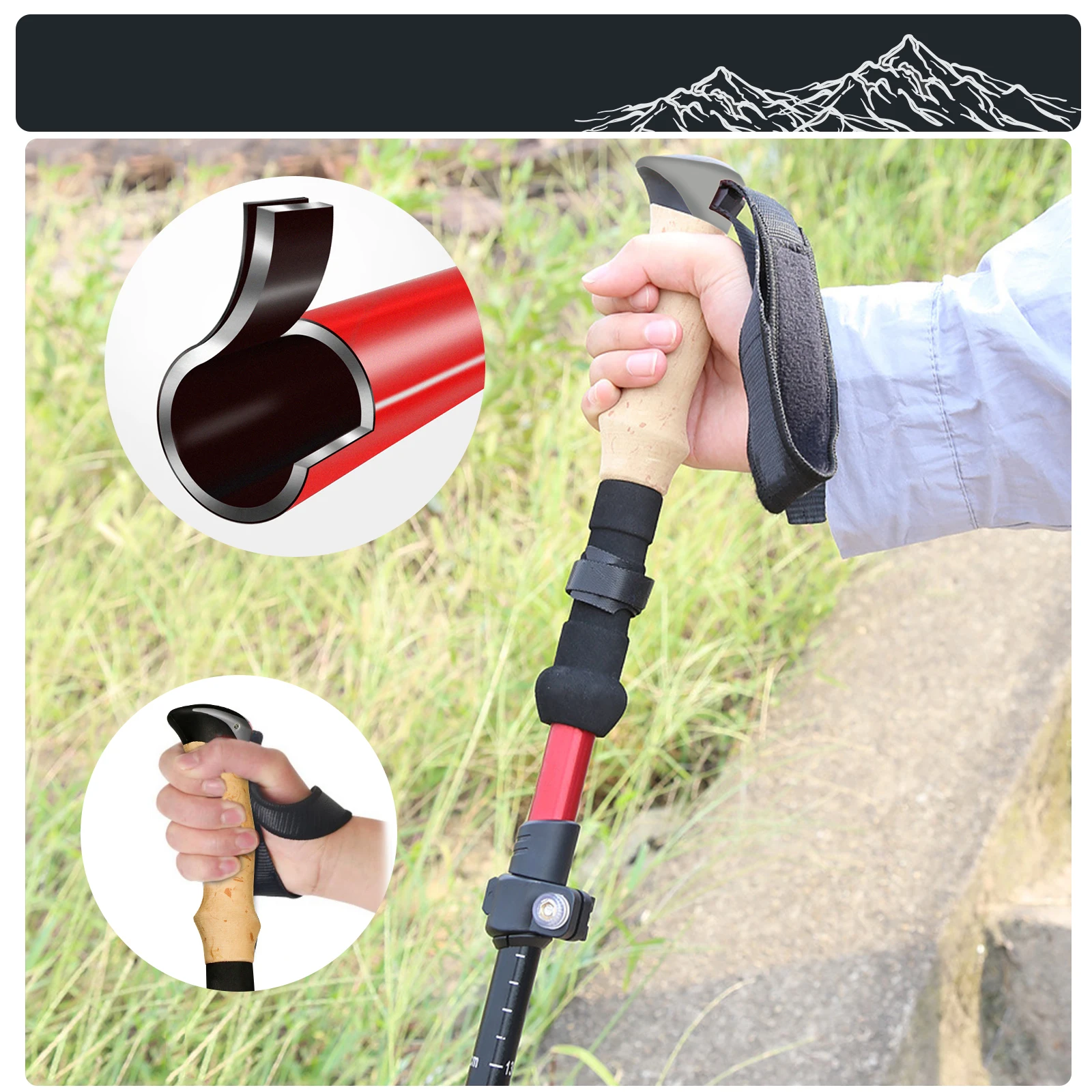 1 stuks lichtgewicht trekkings - Trekking Pole Carbon recensie en prijs