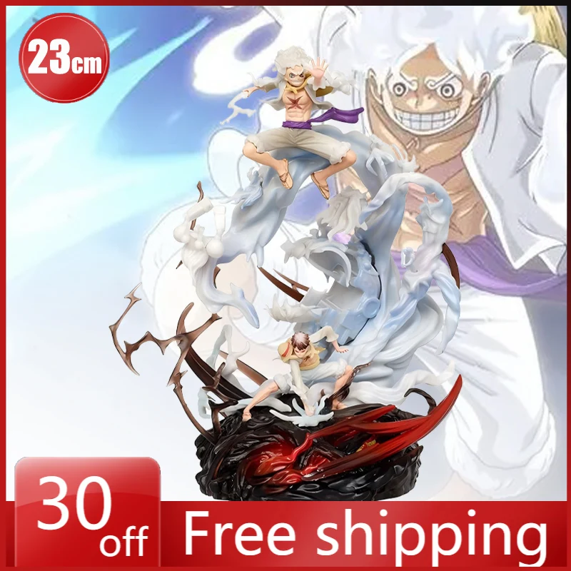 

23cm ONE PIECE Figure Monkey D. Luffy Five Levels Awakening Anime Collection Model Desktop Ornament Decorations Children Toy