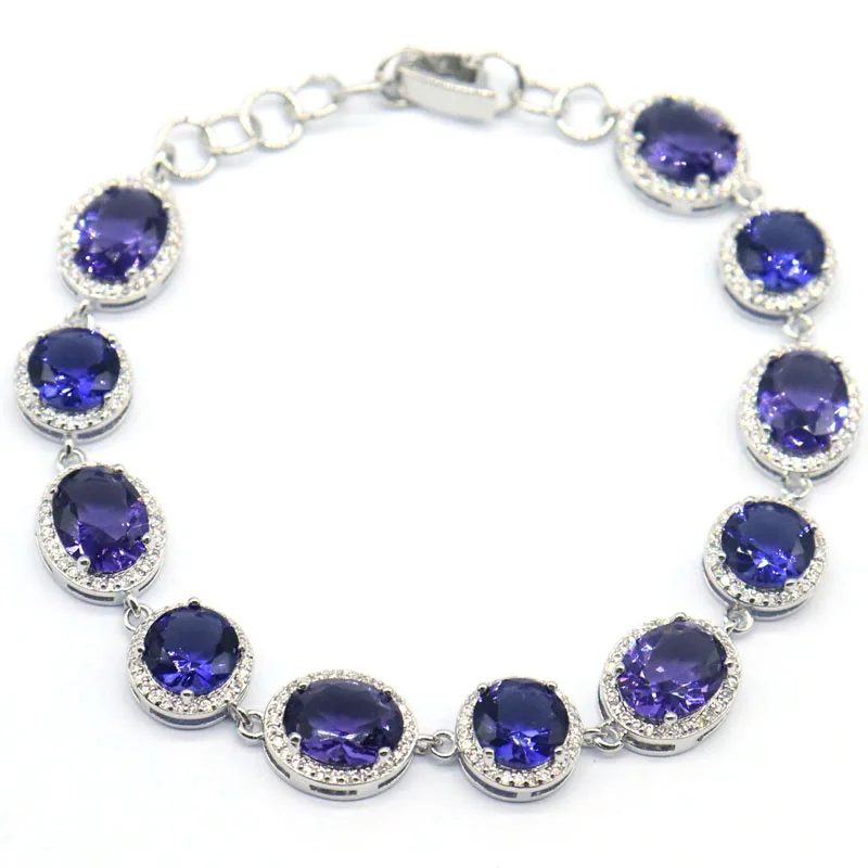 

Браслет SheCrown 13x11 мм, 15,2 г, с золотистым цитрином, лондонским голубым топазом, иолитом и розовым морганитом, для женщин, посеребренный, 7-9 дюймов