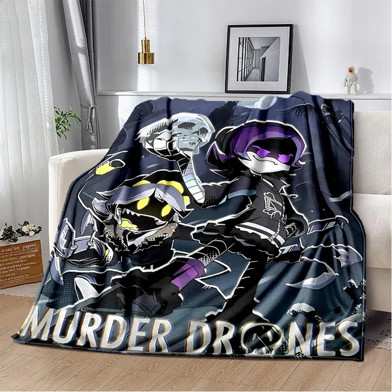 

Новое мягкое одеяло с рисунком Murder Drones Uzi V, уютный плед для кровати, дивана, пикника, дома, спальни, детской комнаты