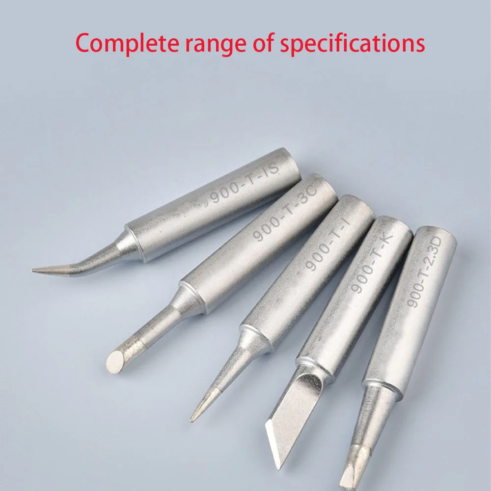 1/3/5/10Pcs Hot Selling Matte 900M-T Series Pure Copper Lead-Free Soldering Iron Head Straight Curved Blade Welding Tool