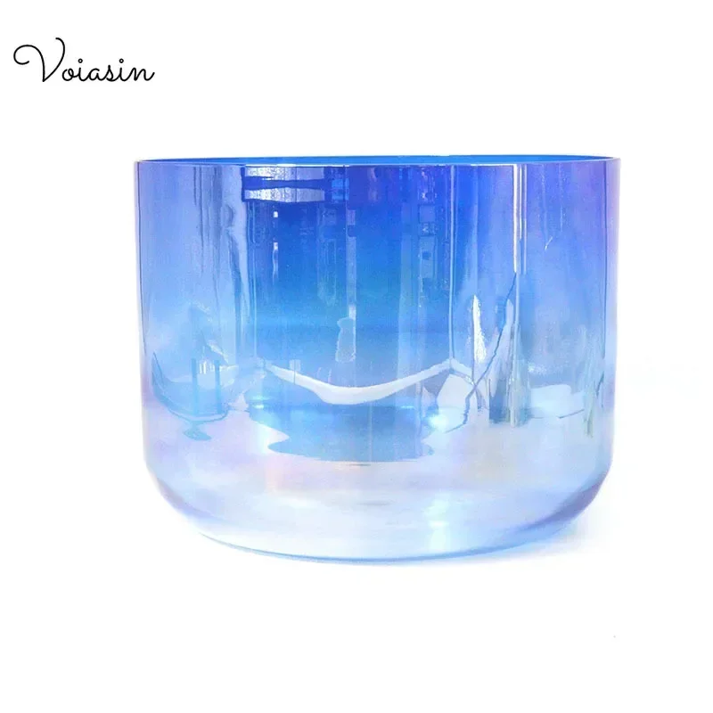 

6/7/8/9/10/11/12 Inch Sea Blue Top-level Clear Chakra Crystal Singing Bowl High Transparency Cosmic Light with Bag Set