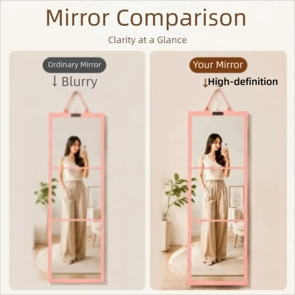 Multifunctional Foldable Full-Length Mirror Thoughtful Protection Can Be Flat Can Be Stand Portable Folding Full-Length Mirror