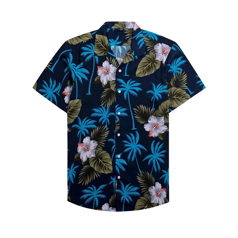 Camicie Hawaii camicetta a maniche corte da uomo con stampa 3d magliette da festa magliette oversize per uomo abbigliamento Harajuku Camisa risvolto