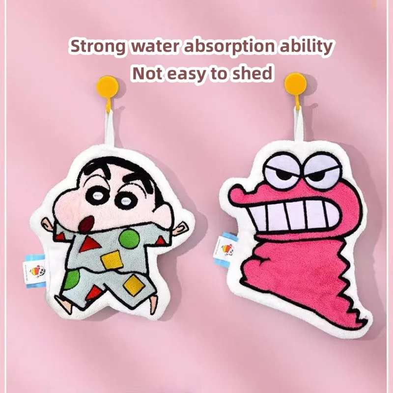 Cartoon Crayon Shinchan Hand Towel Quick-drying Plush Double-layer Towel Dormitory Furniture Supplies Children and Friends Gifts