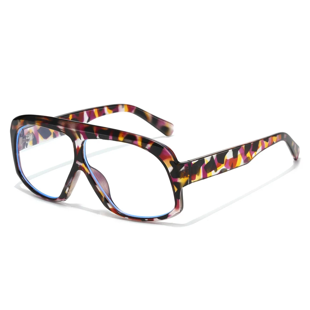 2026 New Pilot Large Frame Sunglasses for Women Customized Wide Thickened Frame Design with Blue Light Protection Glasses Frame