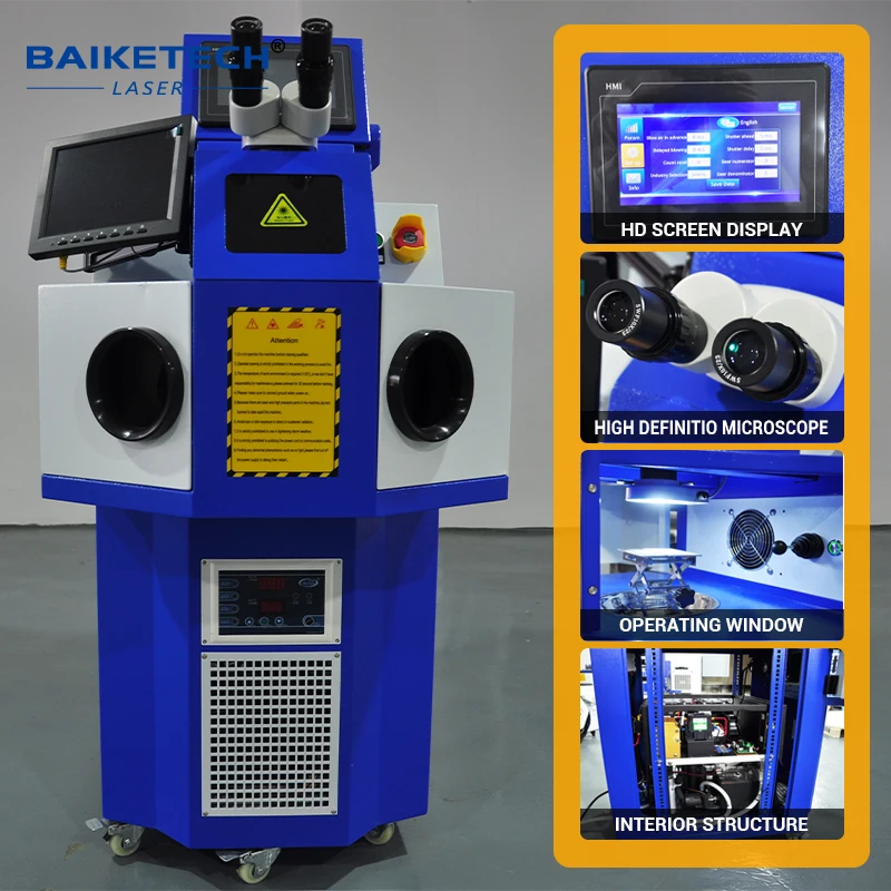 200W kleine spot YAG sieraden laserlasmachine voor goud zilver ketting solderen repareren sieraden machine