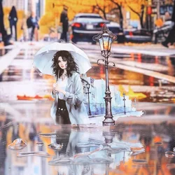 15Pieces City Scene Character Sticker Pack Material Romantic Life Supplies Base Collage Stickers Decoration Scrapbook 148*99mm