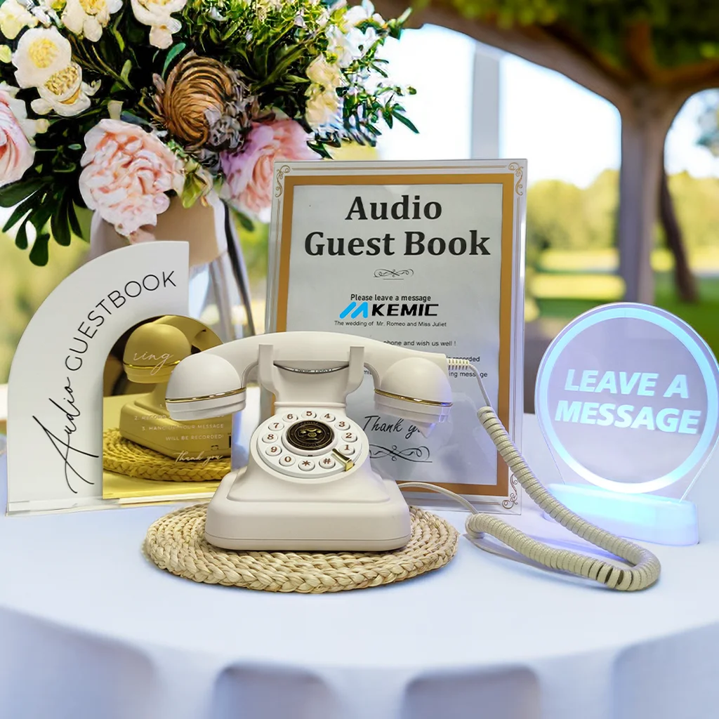 Audio Guestbook Wedding phone Party Gathering Audio Message Book Wedding Telephone Record Audio Guestbook Telephone