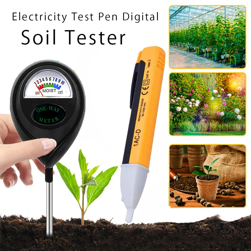 

Измеритель почвы/гигрометр для домашнего садоводства, бесконтактный индукционный тестер-карандаш, цифровой тестер электричества