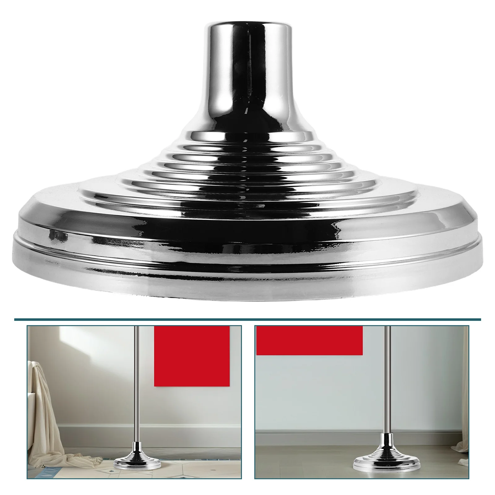 

Plastic Flagpole Base Gold Color Stable Flag Stand for Meeting Party Classroom Home Office Church Floor Holder Banner Flagpole