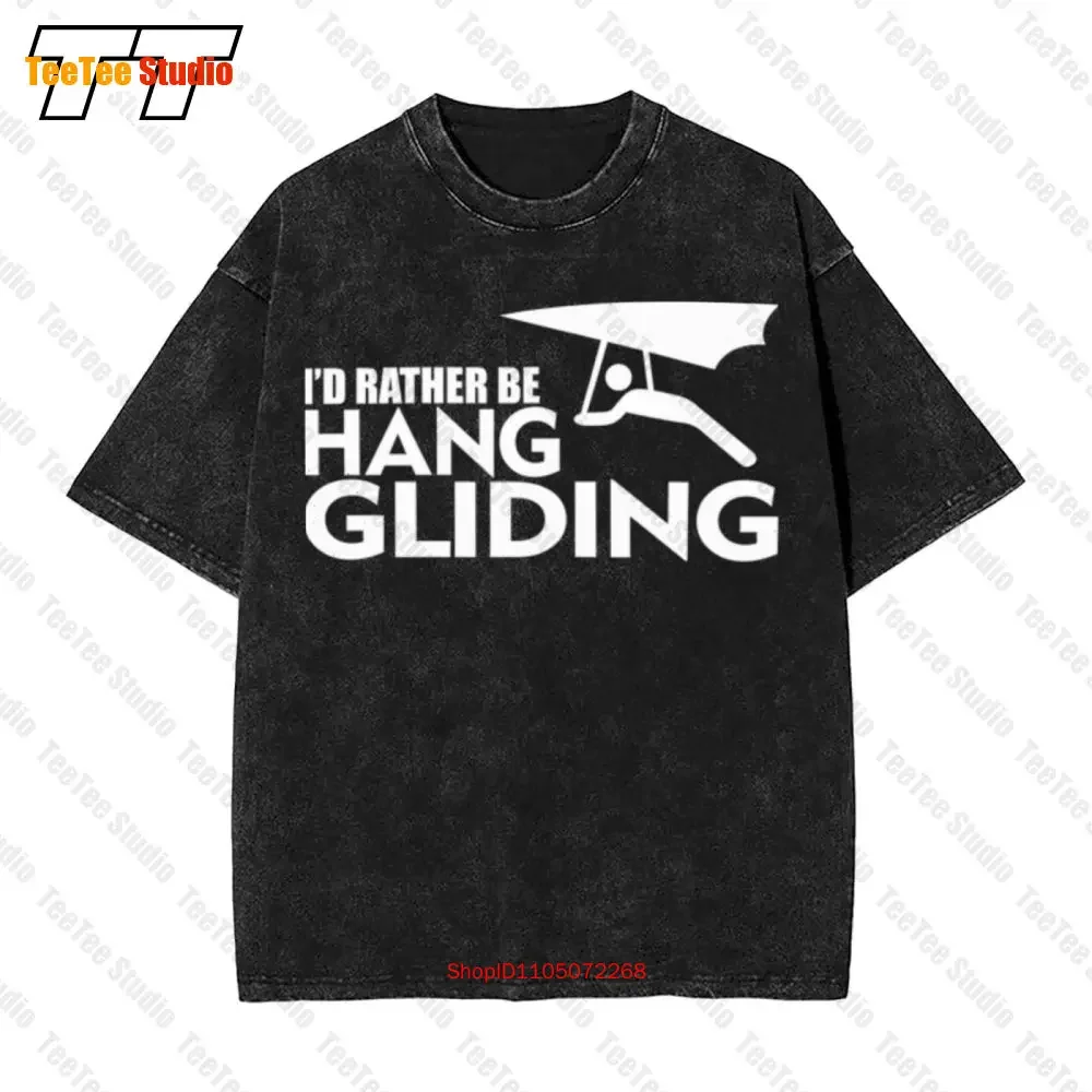 Id Rather Be Hang Gliding Vintage Oversized T-Shirt EAL1