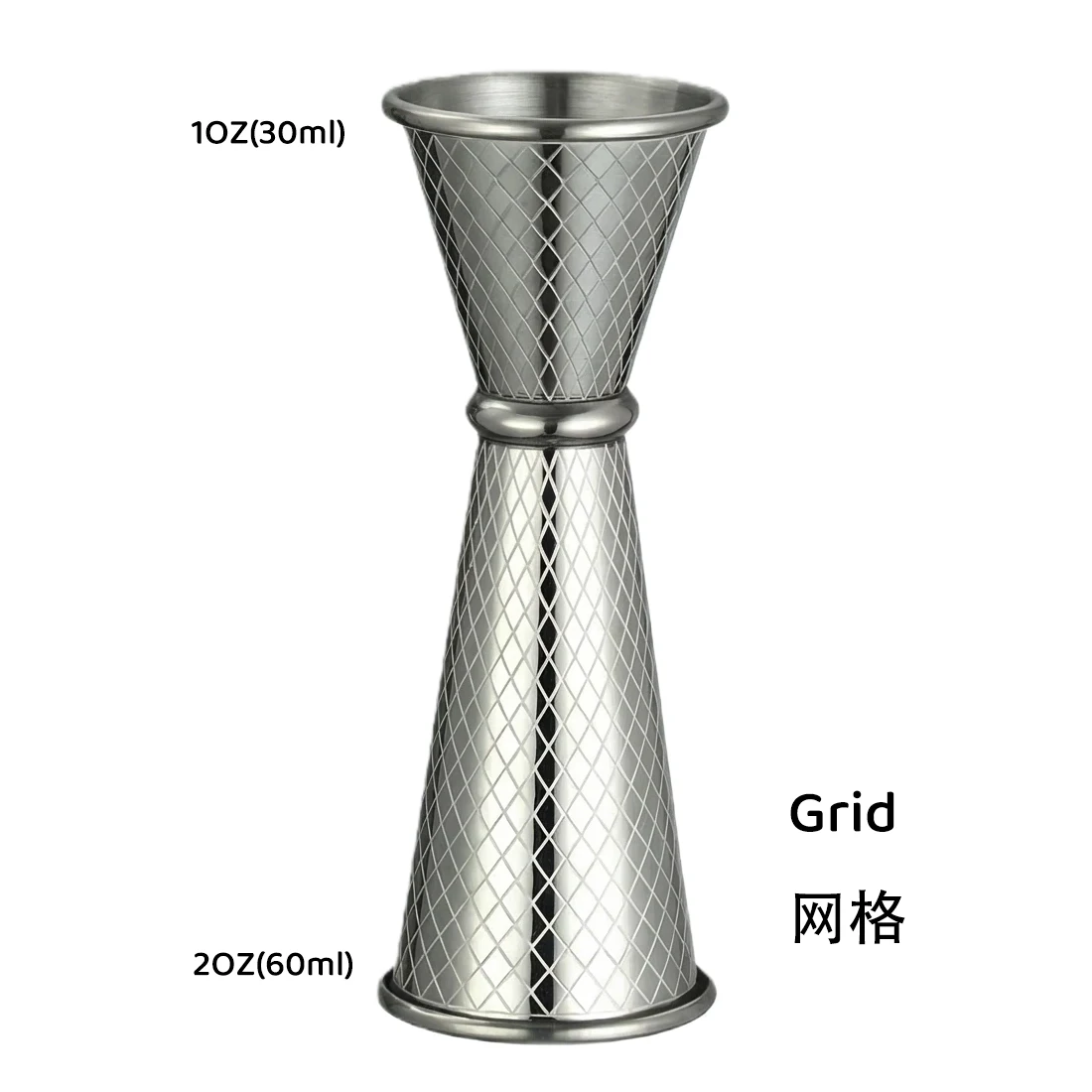Japanese-Style Double Cocktail Jigger, 4.75-Inches, 0.5-Ounce to 2-Ounce