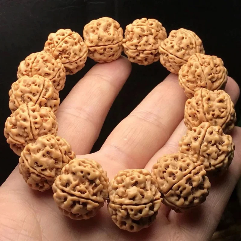 

Rudraksha Bracelet Nepal King Kong Buddha beads bracelet Men's Agilawood Bracelets Full Honeycomb High Density Hand Toy