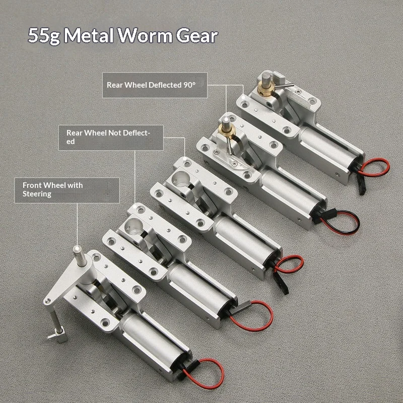 Electric Retractable Landing Gear 25g 40g 55g Aluminum Alloy Metal Worm For Rc Scale Fixed Wing Model Hobby Airplane