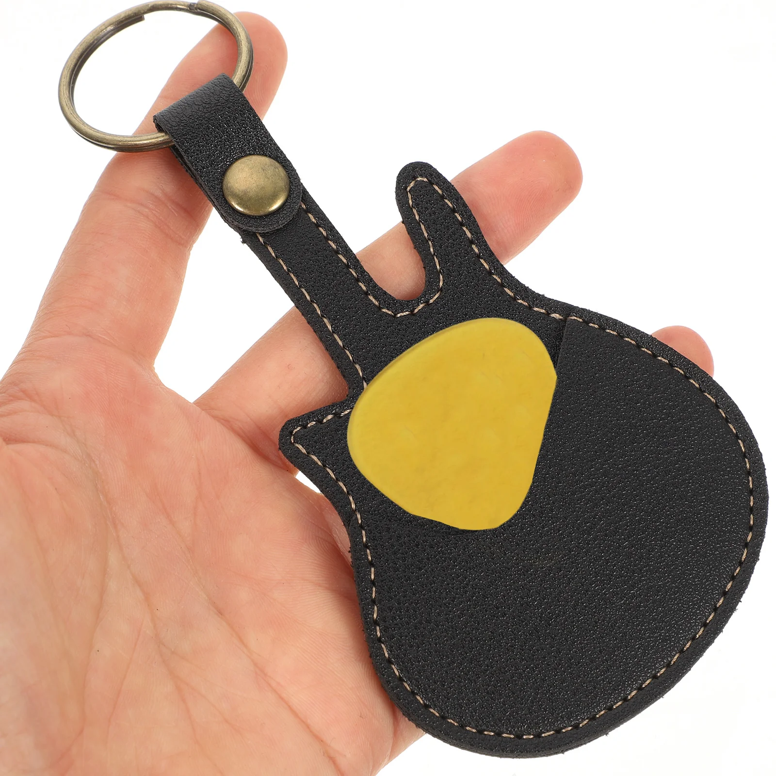

Pick Storage Case Guitar Picks Holder Electric Container Plectrum Organizer Compact Skin Plectrums Bag Keychain