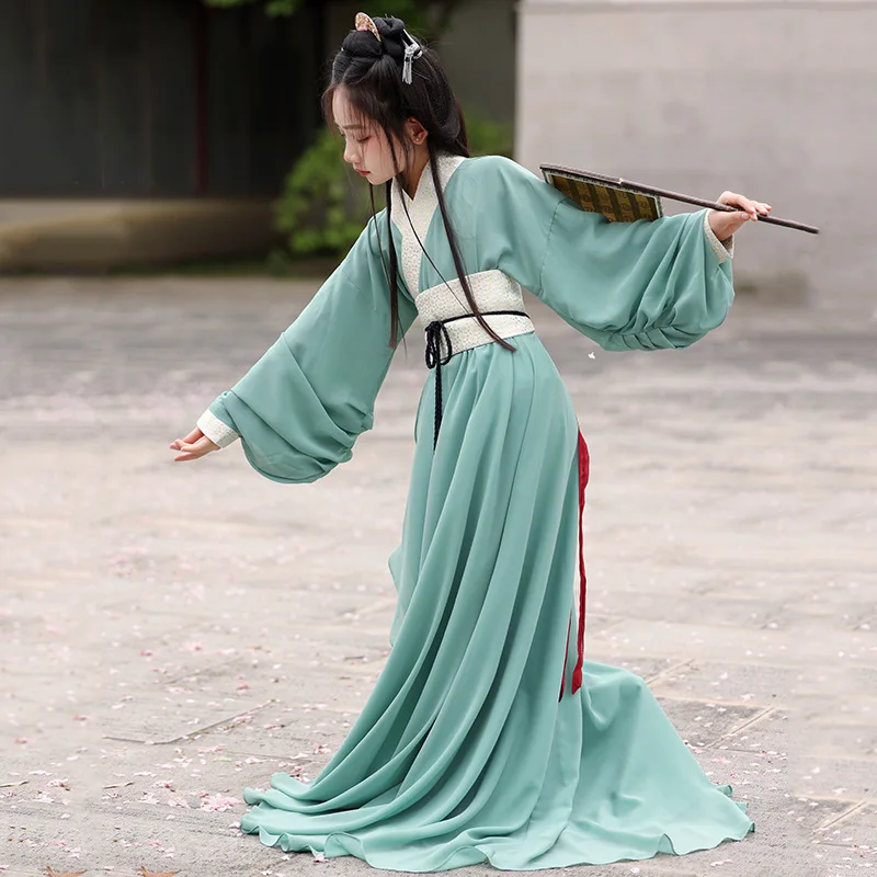 Vestido Hanfu para niñas, bata china antigua de Estados de guerra, fotografía de baile para niños, disfraz, regalo de cumpleaños, Cosplay