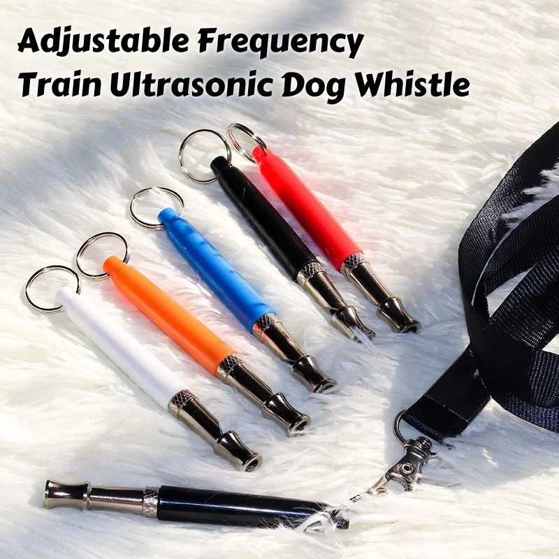 Sifflet ultrasonique pour chien à fréquence réglable – Sifflet d'entraînement en acier inoxydable pour l'appel et la correction du comportement