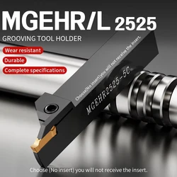 MGEHR/L Grooving Tool Holder with MGMN150/200/300/400/500 Carbide Grooving Inserts Compatible with MGEHR2525-2 MGEHR2525-3