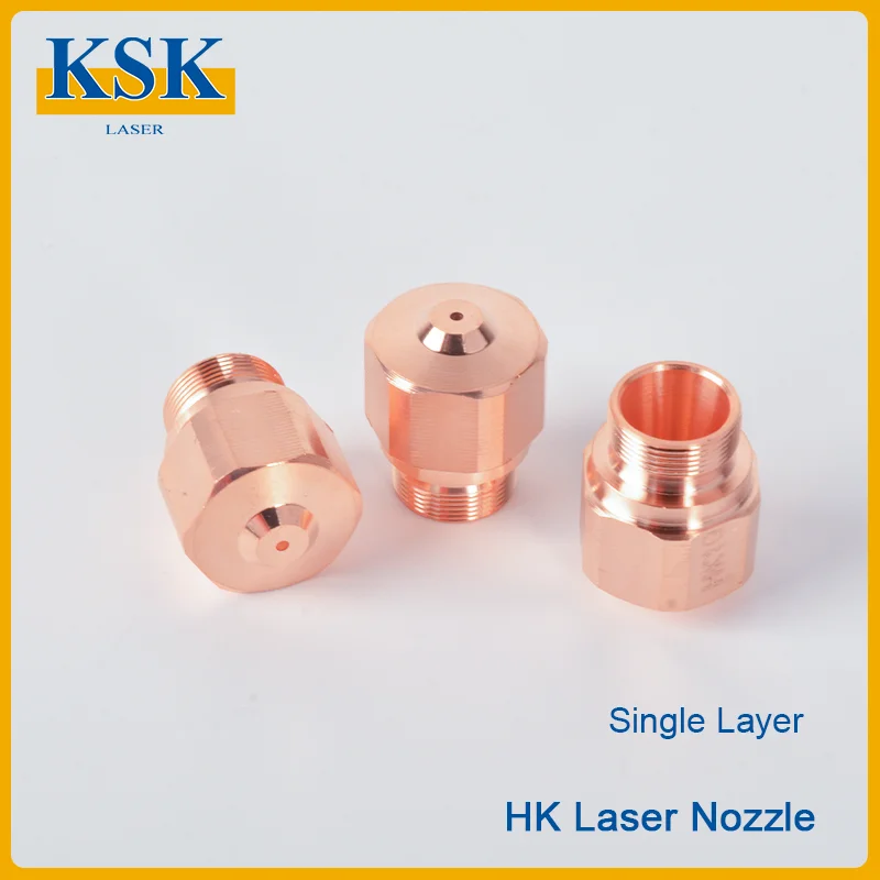 KSK 10pcs/Lot BY Laser Nozzle HK Series Dia13mm Height 17mm Thread M10 For BY Fiber Laser Cutting Head