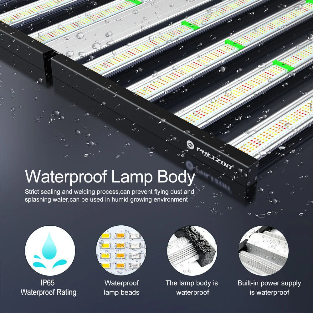 Phlizon FC8000 720W Samsung LM281B Full Spectrum LED Grow Bar /Strip pionowa lampa rolnicza do użytku domowego