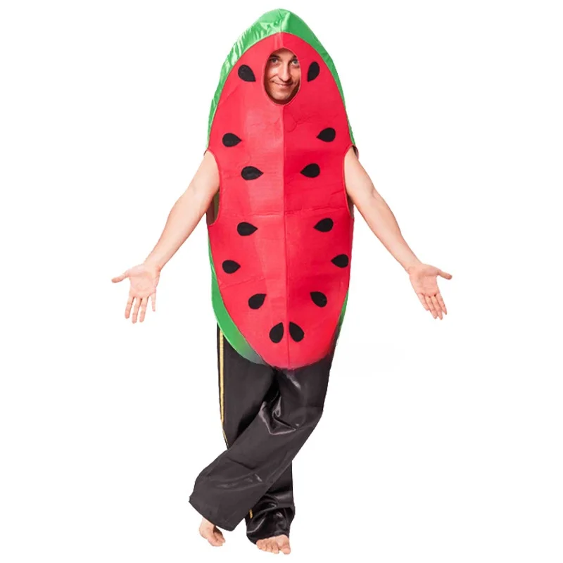ملابس أداء للهالوين وعيد الميلاد، زي مضحك على شكل فاكهة البطيخ، ملابس تنكرية للمسرح، أزياء نسائية عصرية
