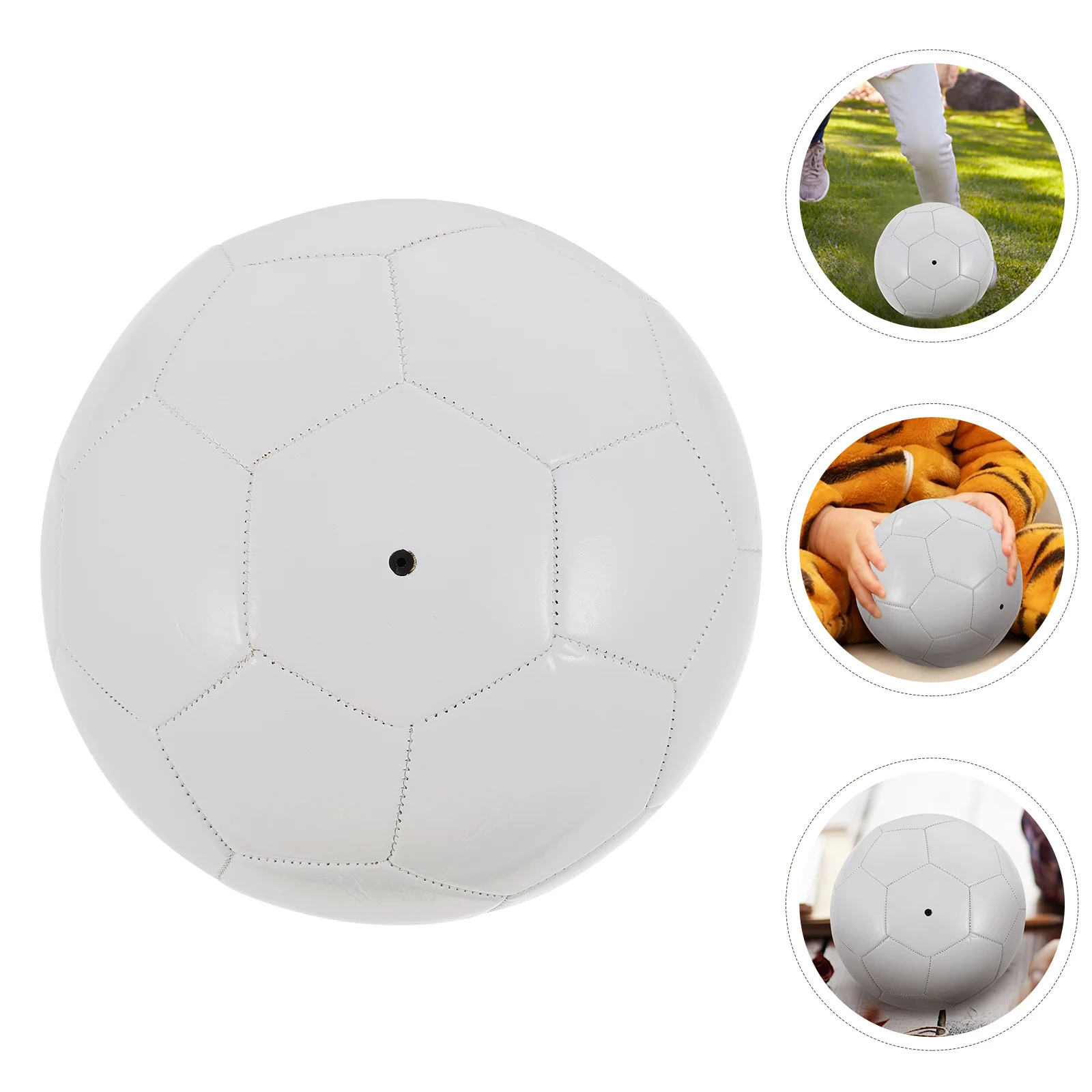 

Kids Soccer Ball White Football Sports DIY Wear Resistant Toy Educational Plaything Match Child Toddler