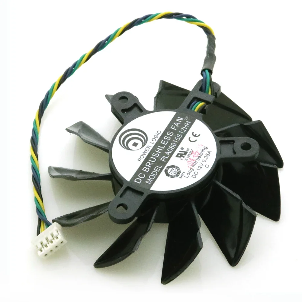 Ventilateur de carte vidéo sur mesure, 08015S12HH, 12V, 0,35 A, 75mm, 42x42x42mm, pour gelée R4770, R6850, 4 broches, 4 fils