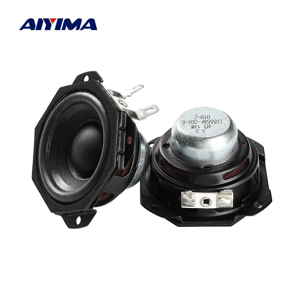 

AIYIMA 2Pcs 2 Inch Portable Full Range Audio Speaker 4 Ohm 14W Warped Angle Speaker Sound Home Theater Loudspeaker Car Modified