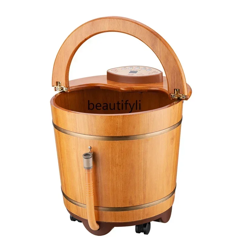 

Heating Constant Temperature Wash Foot Basin Automatic Electric Massage Foot Bath Foot Washing Wooden Barrel Household