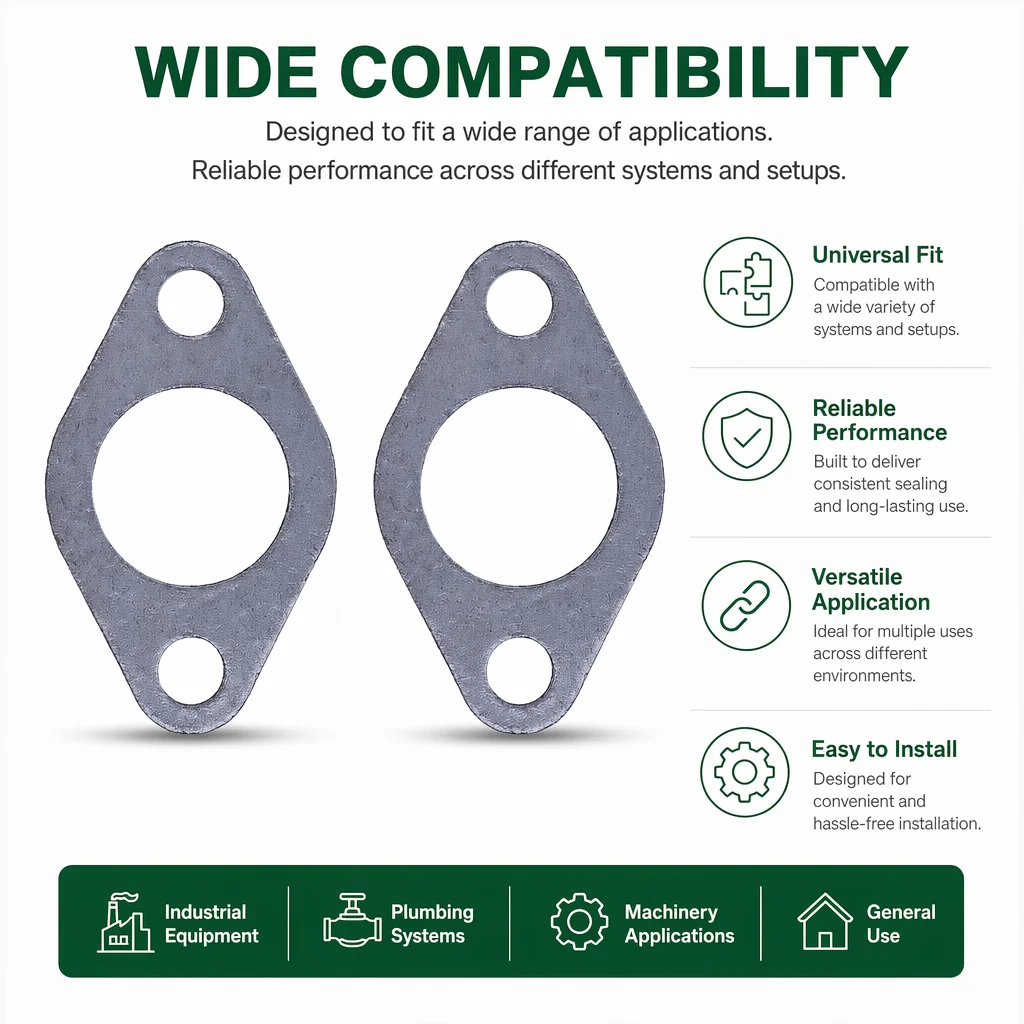 2Pcs Exhaust Muffler Gasket For Honda GX270 GX390 GX340 GX240 188F 190F 5.5KW Petrol Generator Parts 18333-ZE3-800 ZK6-Y00