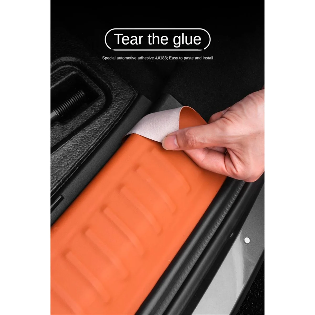 For Leading LiXiang L8 L9 2022 2023 Trunk Sills Trunk Door Sill Sticker Tail Box Protector Orange