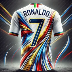 New Arrival Special Edition Ronaldos 7 Football Jersey Oversize Sports Short Sleeve Training Uniform Soccer Jersey For Kid/Adult