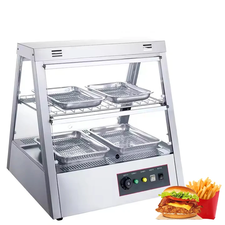 Stainless steel thermal insulation tank double-layer food display cabinet automatic constant temperature