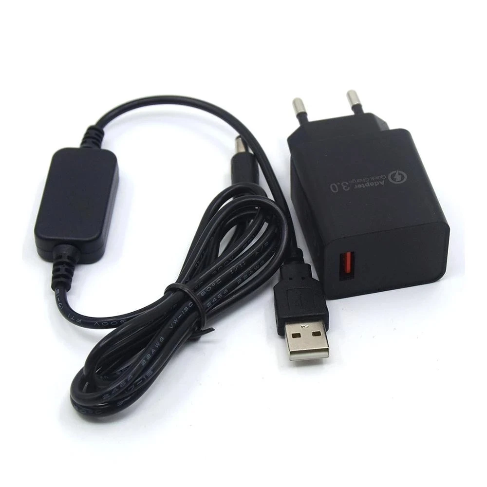 

5V USB Power Cable DC 8.4V+QC3.0 USB Charger For Camera LP-E6 DR-E18 LP-E17 BP-511 DMW-BLB13 FW50 NP-FW50 Fake Battery