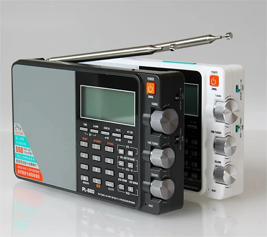 PL-880 FM/AM/MW/LW/SW SSB Full Band Digital Tuner High Sensitivity Portable Radio, PL880 High End Radio Receiver