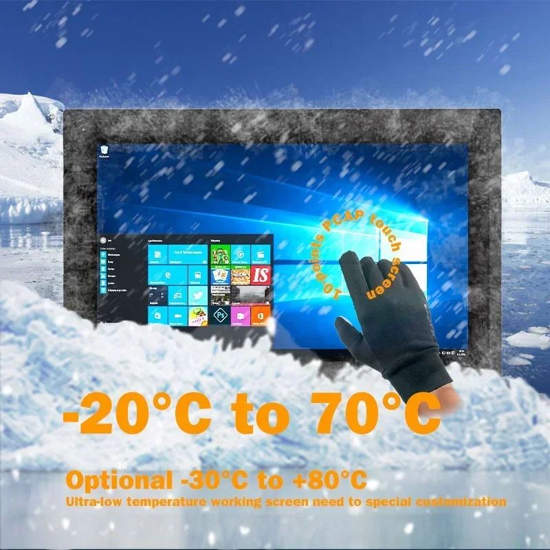 Monitor industrial impermeável frontal Ip67 Ip65 1000 lêndeas monitores legíveis da tela táctil do Lcd da luz solar