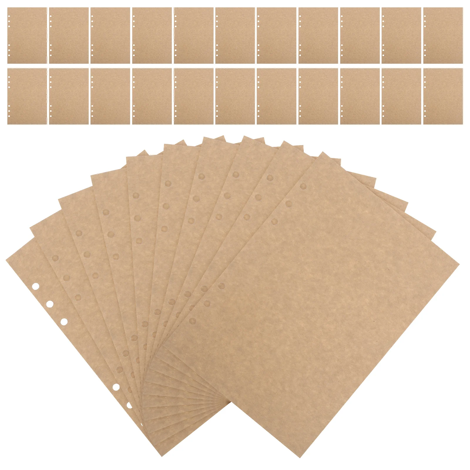 

45 Sheets Loose Leaf Paper Inserts for A5 Planner 6 Hole Blank Planner Refills Versatile Home Office Travel Journal Paper