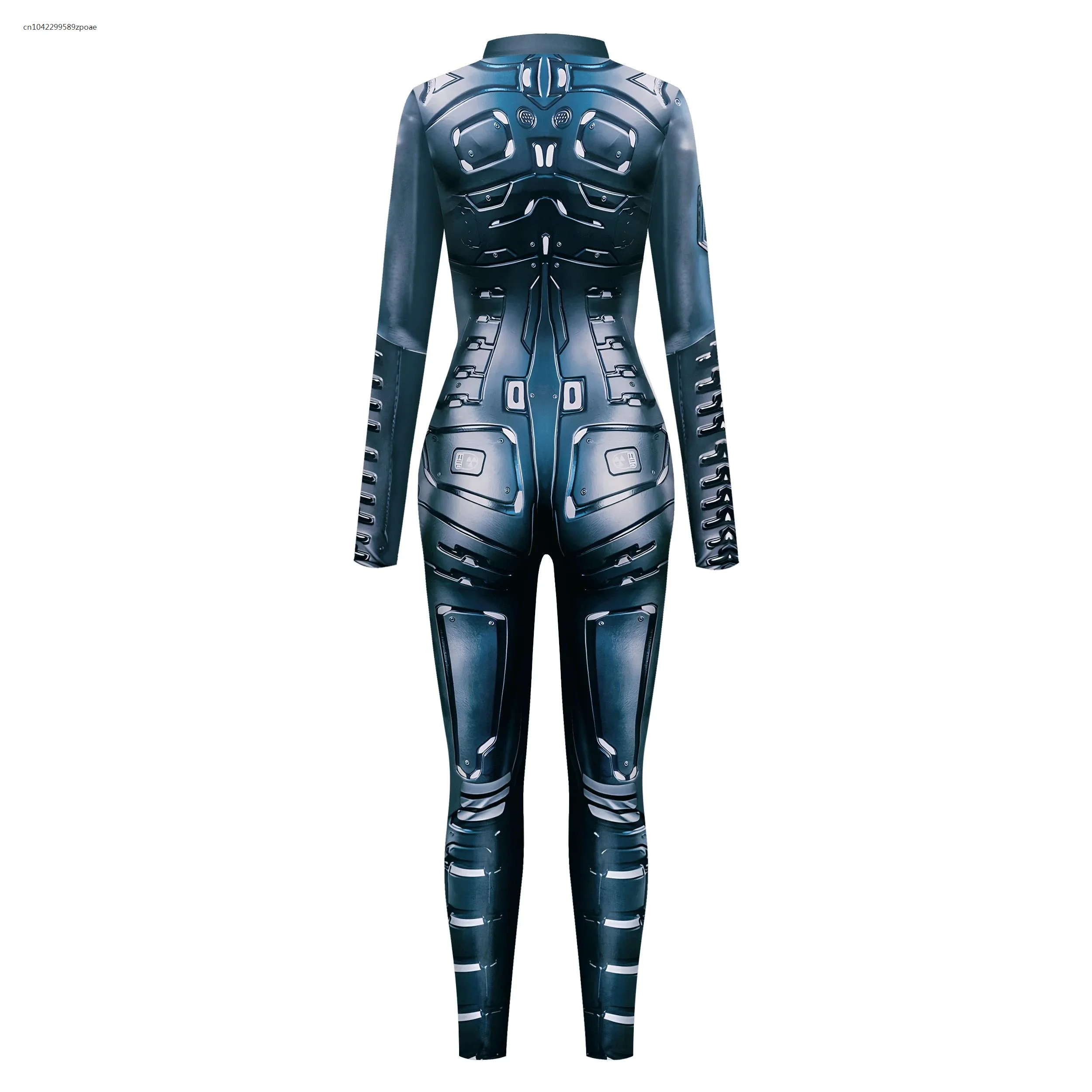 Costume de cosplay d'Halloween pour femme, robot à fermeture éclair Cyberpunk, armure punk, costume de batterie Zentai, costume de batterie de carnaval adulte, 2024