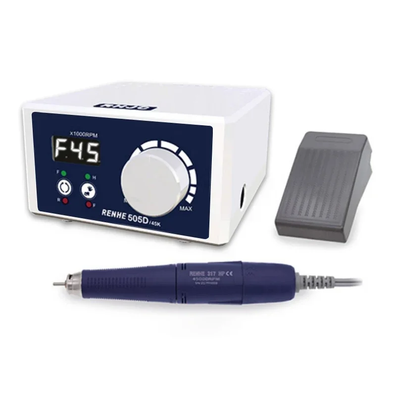 RHJC RENHE 505D 45K Micromotor 45000 rpm Electric Micro Motor Rotary Polishing Handpiece 100W Jewelry Polishing Motor