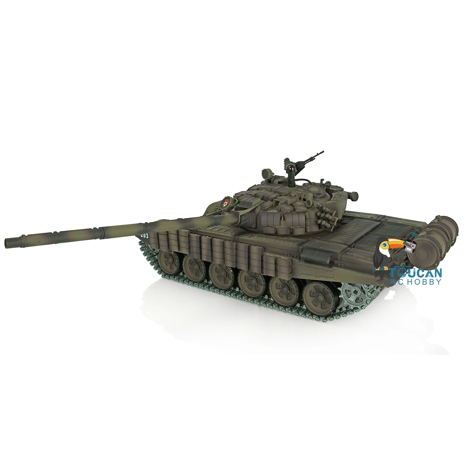 Henglong RC Tank T72 1/16 Skala 7.0 Metal 3939 Battle Tracked High Speed Off-Road Vehicle LED Light Electric Tank TH20567-SMT1