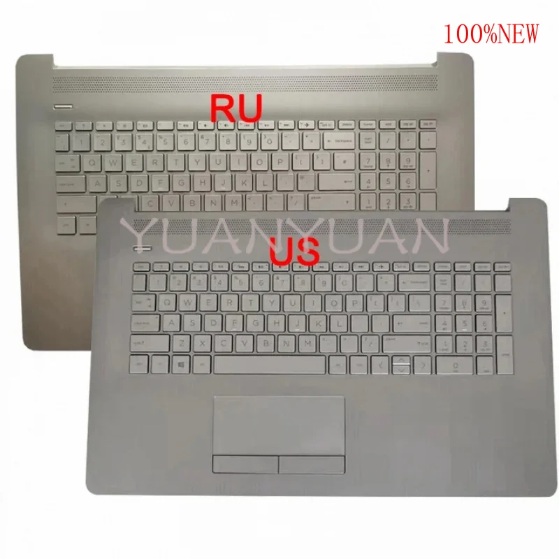 W HP HP 17-BY 17-CA 손목 받침대 케이스 미국 영국 RU 키보드 노트북 상단 덮개 셸