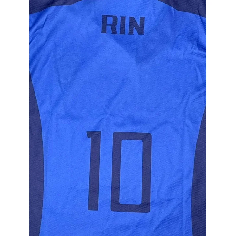Disfraces de Cosplay de Anime Rin, camiseta de fútbol de partido U20 con cerradura azul, conjunto de uniforme de fútbol ISAGI, brazalete de capitán Rin Itoshi, guantes y pelucas