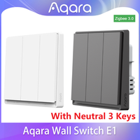 Aqara Smart Wall Switch E1 With Neutral 3 Keys Zigbee 3.0 Light Switch Remote Control Smart Home For Xiaomi Home Homekt APP